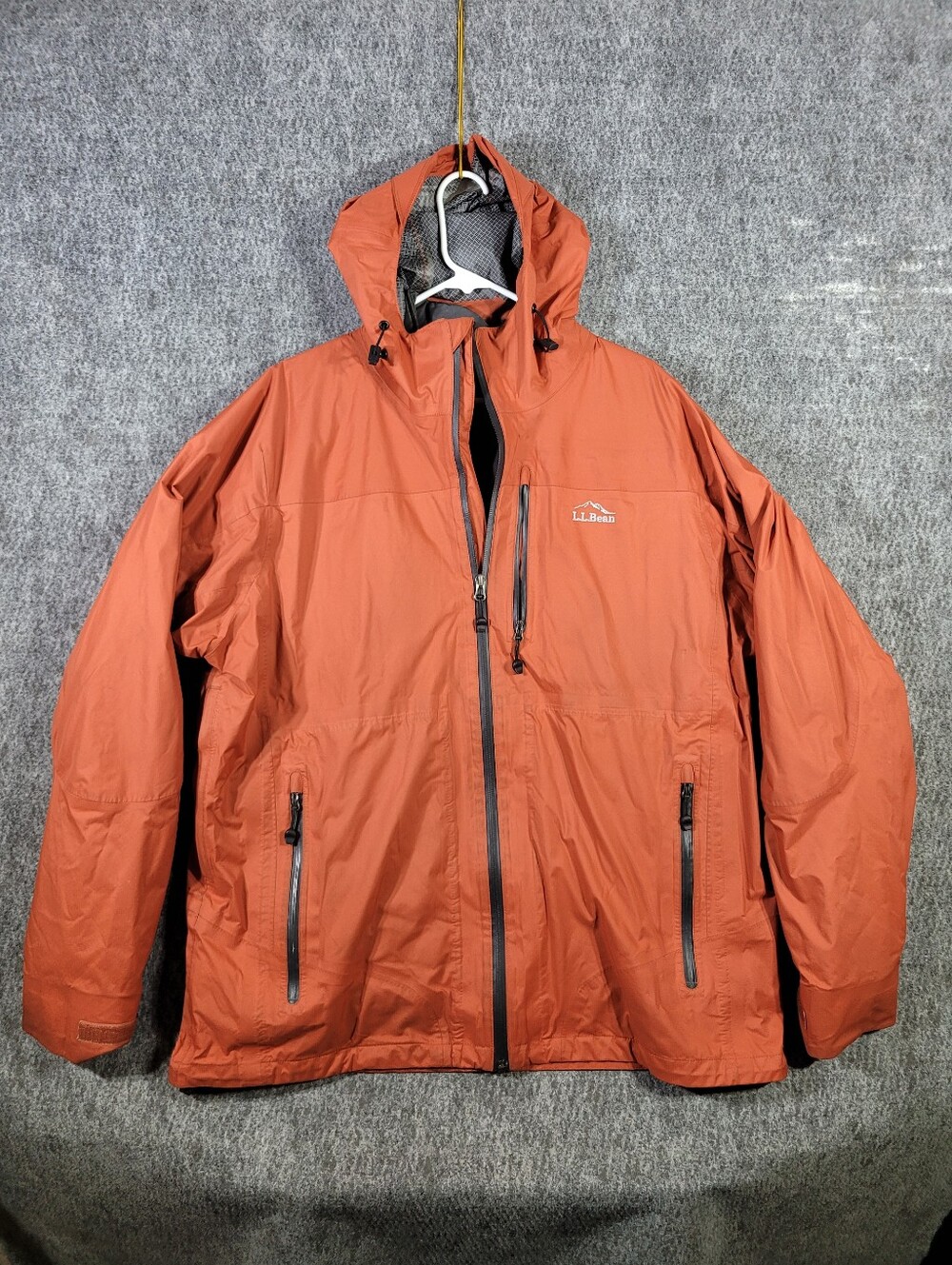 LL Bean Weather Challenger 3 in 1 Liner Jacket Mens XL Orange PrimaLoft Puffer